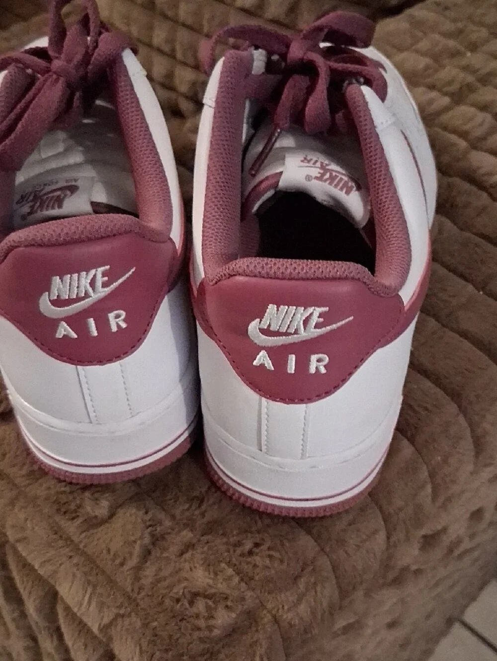 Nike Air Force 1 Low — White with Rose Accent